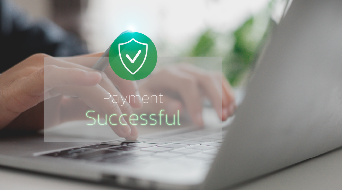 Secure digital payment platform confirming successful online utility bill payment